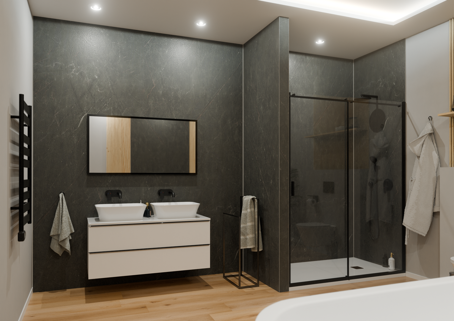 Seinapaneel Modee Monreale Black WMS518C