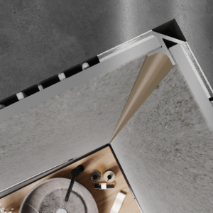 Modee WALL IN Titanium A3 seinakatte sisenurga profiil